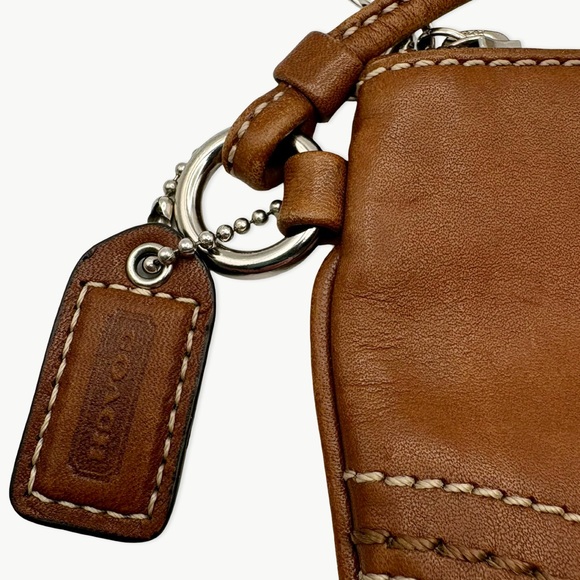 Vintage Y2K Coach Leather Small Zipper Wristlet Wallet | Brown | Silver Hardware - Picture 5 of 10